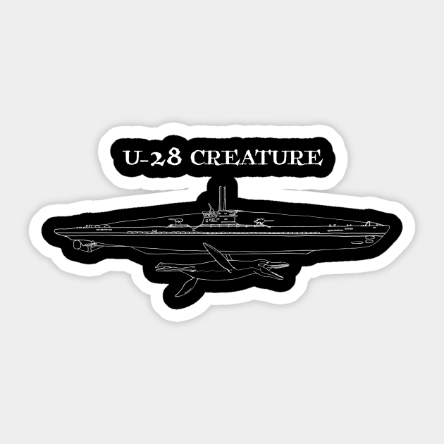 The U-28 Creature - Text Sticker by NikSwiftDraws